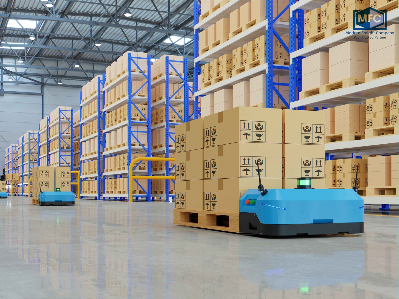 Illustration of Our Global Network connecting continents with shipping routes