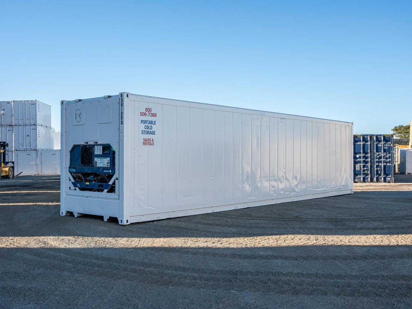 Refrigerated Reefer Cargo container on a ship