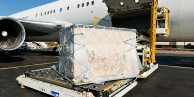 Airplane carrying cargo for Standard Air Freight service by Silverline Shipping